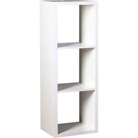 Estantería Levnova 100, Blanco, Abierta sin pared trasera, Aglomerado laminado, Número de puertas: 0, Número de cajones: 0, 114x41x33cm