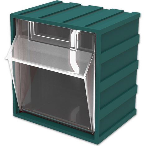 Boîte de rangement avec fenêtre pivotante compatible avec le concept rangement X-Performer (1/4)