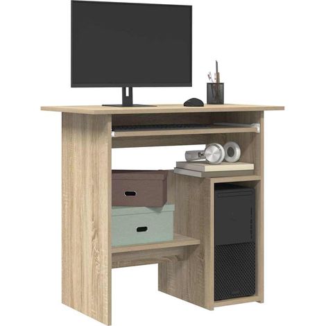 Desk Sonoma Oak 80x45x74 cm Engineered Wood vidaXL (1/5)