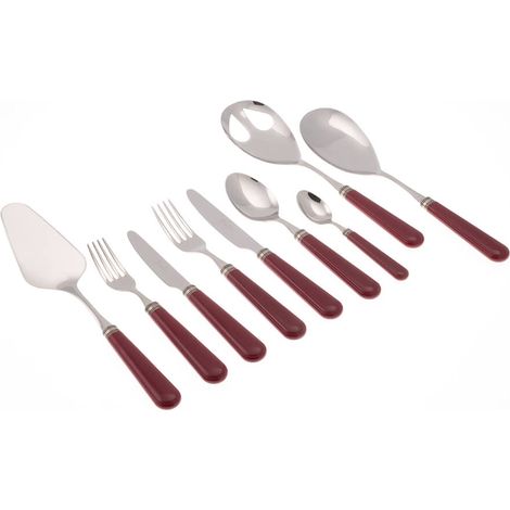 Servizio Set di Posate 75 Pezzi in Acciaio Inox Rivadossi Sandro Mistral Bordeaux (1/2)