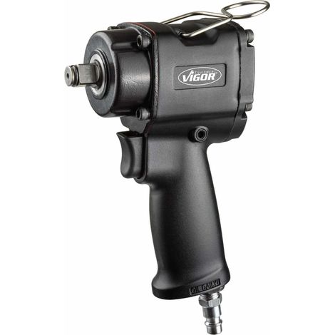 VIGOR Außenvierkant Antrieb 12,5 = 1/2 Zoll Schlagschrauber, Mini V5671 ∙ 1000 Nm ∙ Vierkant massiv 12,5 mm (1/2 Zoll) ∙ Jumbo Hammer-Schlagwerk