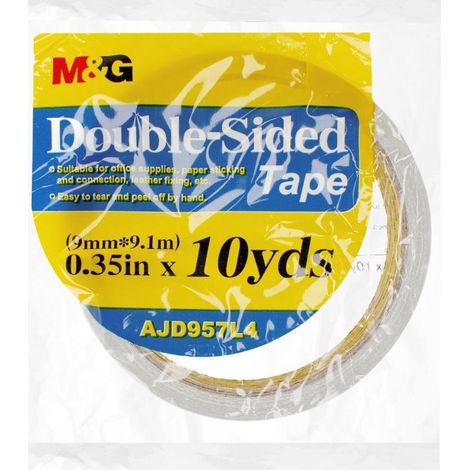 Cinta adhesiva de doble cara Tissue 9mmx10y 2 rollos