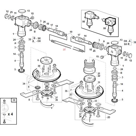 Verbindungswelle der mechanischen Einheit ORIGINAL GIANNI FERRARI BFB 94014000005