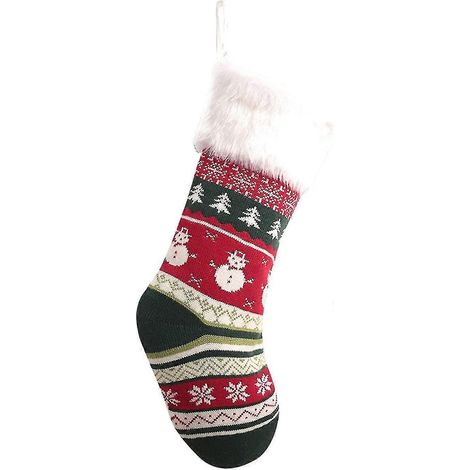Weihnachtsstrumpf, 15 Zoll (ca. 38 cm) große Weihnachtsstrumpfdekoration für Familienweihnachtsfeiern (Schneemann) (1/5)