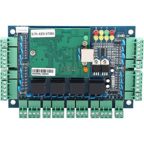 Panneau de contrôle d'accès réseau TCP/IP pour contrôleur de système de sécurité Wigan à 4 portes, avec interface lecteur de cartes. (1/5)