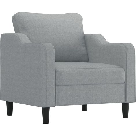 Fauteuil de Salon，Chaise，Fauteuil Gris clair 60 cm Tissu CFW985793 (1/5)