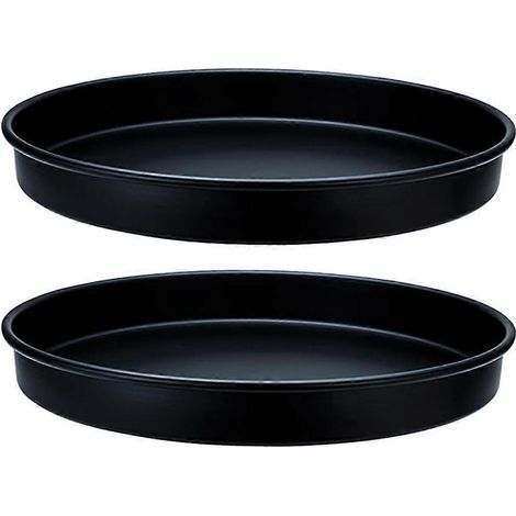 Set mit 2 schwarzen, drehbaren Küchentabletts, 25 cm (10 Zoll) Durchmesser