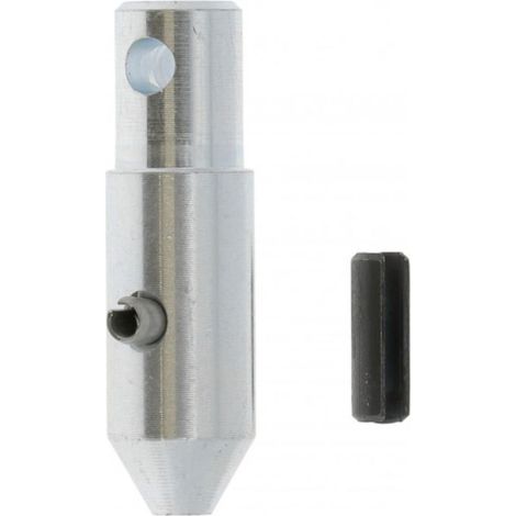 Conector de bayoneta macho de 12 mm para manivela desmontable de persiana enrollable – Aluminio – Incluye pasador de acero inoxidable – Se monta en una junta universal o pestillo de palanca (1/3)