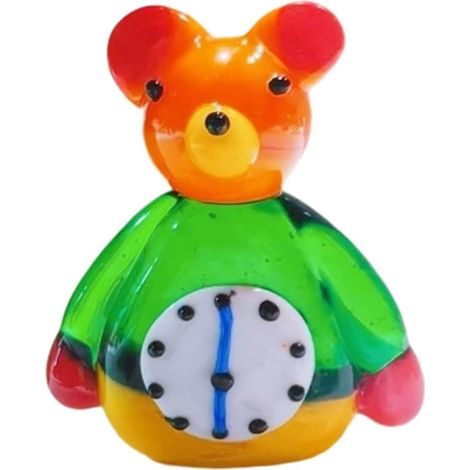 Montres artistiques en Forme d ' Ours en Verre, Horloge fabriquée à la Main, décoration de Bureau pour Salon, Chambre à Coucher, Sculpture d ' Ours en Verre, Table (1/5)
