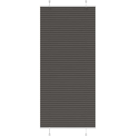 Plissee Schwarz 90x200 cm Stoffbreite 89,4 cm Polyester