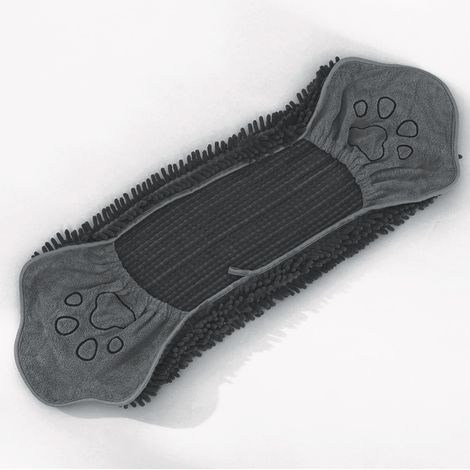 Serviette pour Chien en Microfibre Chenille, Serviette pour Animaux de Compagnie, Serviette pour Animaux de Compagnie Super Absorbante, pour Chat et Chien, Épaissir (Gris foncé, 78 35cm) (1/5)