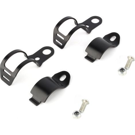 Support de clignotant de moto, supports de clignotant de moto 8x3 cm en métal noir 2 pièces 30-43 mm réglables pour la modification (1/5)