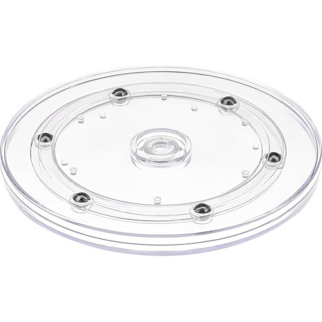 15 cm Acrylique Lazy Susan Plateau Tournant Organisateur Palier Tournant Affichage Base Cuisine Pimenter Étagère Rotation fluide à 360°, fond antidérapant, pour une utilisation multiple, pour garde-m (1/5)