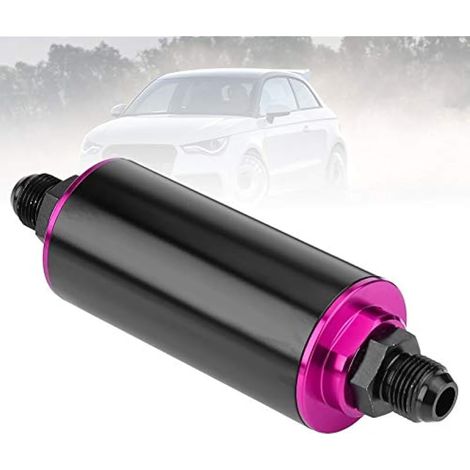 Universal 100 Micron AN6 Aluminium High Flow Fuel Inline Essence Filtre for voitures Camion Violet (1/3)