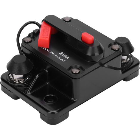 Disjoncteur à réinitialisation automatique, porte-fusible, interrupteur automatique étanche en cuivre rouge DC12-42V250A