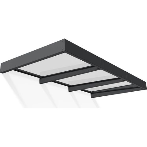 Palram - Canopia Aluminium Vordach Sophia XL 2814 Anthrazit 286x140x17 cm