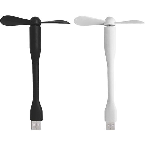 Petit ventilateur, mini ventilateur USB, lot de 2 mini ventilateurs USB portables, ventilateur USB portable silencieux, ventilateur de refroidissement flexible et portable, ventilateur USB-AquaForge