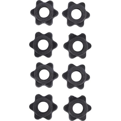 4 paires d'écrous hexagonaux pour haltères, écrous pour tiges d'haltères, colliers de serrage, barres d'haltères pour l'entraînement sportif (1/5)