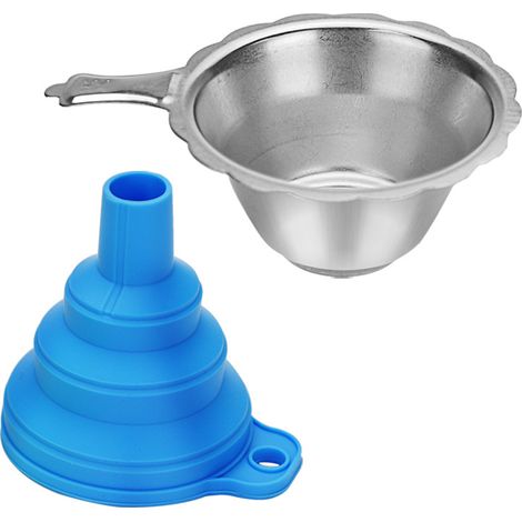 Accessoires d'imprimante 3D Entonnoir en silicone pliable Filtre en résine en acier inoxydable Bouteille arrière en résine pour Anycubic Photon Sparkmaker Kelant Orbeat D100 Sla Imprimante 3D Bleu (1/4)