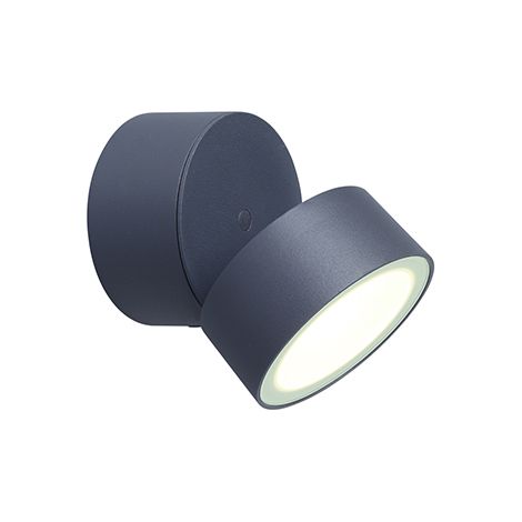 LUTEC Aplique de pared exterior LED TRUMPET con foco móvil 4000K 9,5W 1100Lm IP54 antracita (1/2)