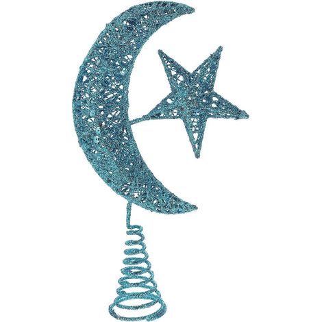 Décoration de Noël : Étoile et Lune pour sapin, ornement de fête, décoration de Noël (1/5)