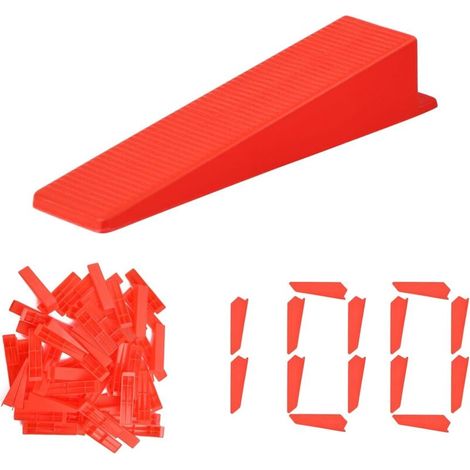 100 Cales De Nivellement, Réutilisables, Plastique Résistant, Pour Carrelage Sol Et Mur (1/5)