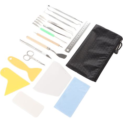 Kit de Désherbage Vinyle 22 Pièces avec Règle, Stylo Graveur, Ciseaux et Pinces pour Projets DIY (1/5)