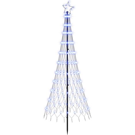 LED Christmas Tree 180 cm 230 LEDs Blue Steel Black vidaXL (1/5)