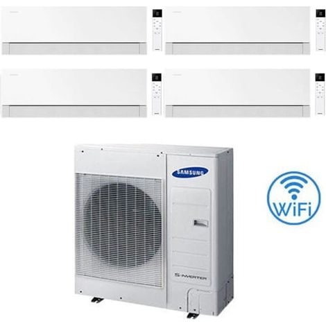 Klimaanlage Samsung WINDFREE PREMIÈRE Essential White Wifi Quadri Split R32 Wechselrichter 9000 + 9000 + 9000 + 12000 BTU mit E.U. AJ100TXJ5KG/EU Klasse A++/A+ NEU 2026