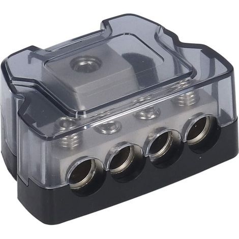 Bloc de Distribution D'alimentation 4 Voies Porte-fusible Ampli Bloc de Distribution de Fusible Répartiteur Audio de Voiture (1/5)