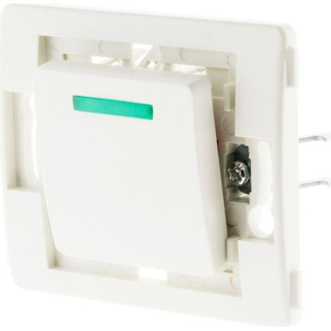 Bouton Poussoir Avec Voyant - 10 A - 230 V - Blanc - Pour Éclairage Intérieur - 1 Pièce (1/4)