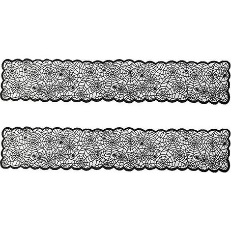 2-teilige Tischdecke aus Spitzengewebe (1/3)