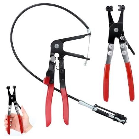 Pince a Collier Durite, Pince Collier de Serrage Pince Collier Echappement Pince Collier de Serrage à Ressort Pince Durite Autoserrant Pince Flexible Auto pour Réparation de Voiture (2) (1/5)