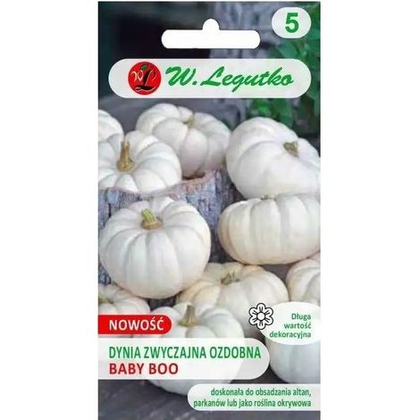Zucca ornamentale Baby Boo bianca 1,00 g Semi di legume