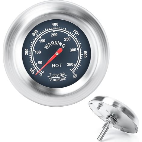 Thermomètre de gril 3 pouces universel pour barbecue, compatible Dyna Glo DGN576SNC-D, DGF371CRP-D, Cuisinart CGG-608, RevoAce GBC1793W, jauge de température pour fumoir et BBQ extérieur (1/5)