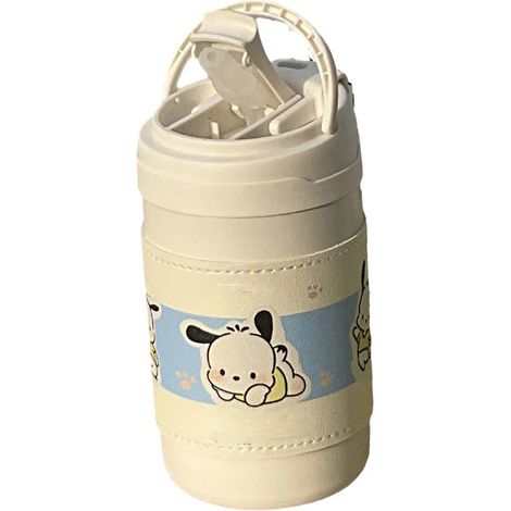 Gobelet isotherme en acier inoxydable 500 ml, grande capacité, design mignon, bouteille d'eau portable avec paille (1/5)