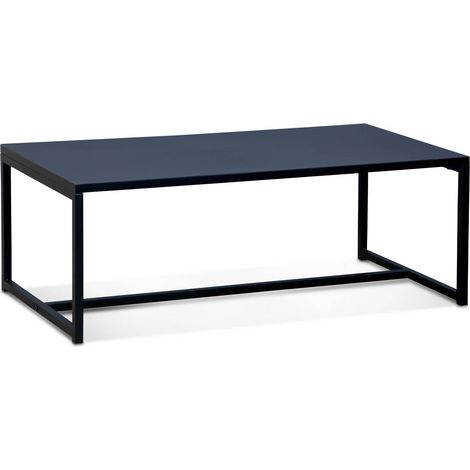 Table basse métal noir 100x50x36cm - Industrielle - pieds en métal. design (1/5)