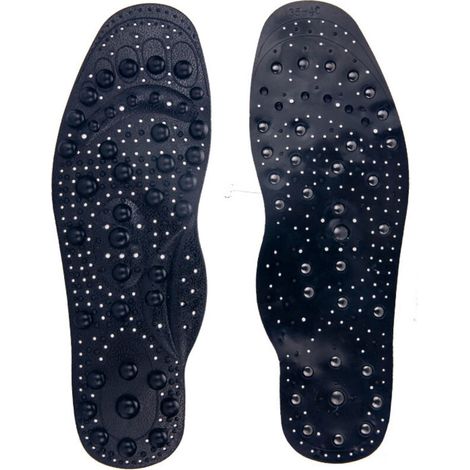Semelles magnétiques de massage par points d'acupuncture à 68 aimants Semelles magnétiques en PVC Semelles de thérapie par acupression Semelles de massage par thérapie magnétique (1/4)