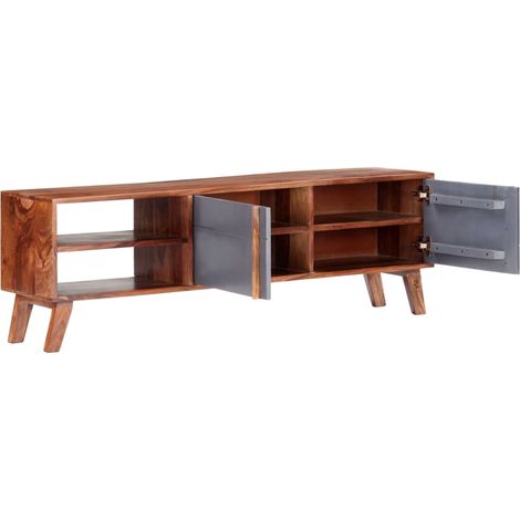 Maison Exclusive - TV-Schrank Grau 140x30x45 cm Massivholz