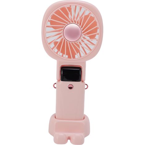 Ventilateur portable avec batterie externe, silencieux et silencieux, à suspendre ou à accrocher, USB, rose, idéal pour les voyages et les activités de plein air. (1/5)
