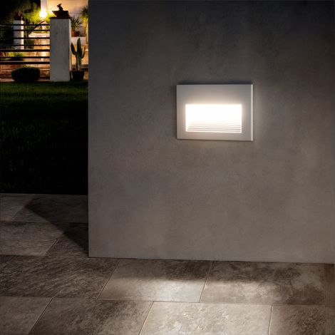 Baliza Exterior LED 5W Empotrable Pared Aluminio Olite Horizon 4000K Blanco Blanco Neutro (1/5)