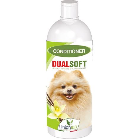 250 ml d'après-shampooing Dual Soft: Dual Soft conditionneur restructurant et volumisant pour chiens, démêle les nœuds et nourrit le poil, parfumé à la vanille