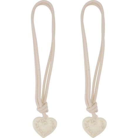 Lot de 2 embrasses de rideaux en coton, style « oreilles de riz ». (1/5)