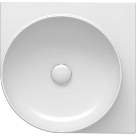 Ravak Yard - Lavabo 45x45 cm, senza troppopieno, senza foro per miscelatore, bianco XJX01045000 (1/5)