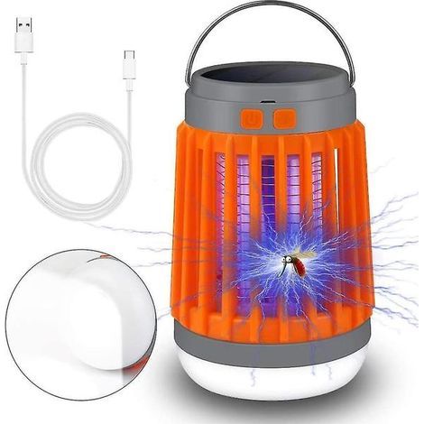 Solar-Campinglampe, UV-Mückenschutzlampe, IP67 wasserdichte Campinglaterne, tragbare Zeltlampe, USB-aufladbar. (1/5)