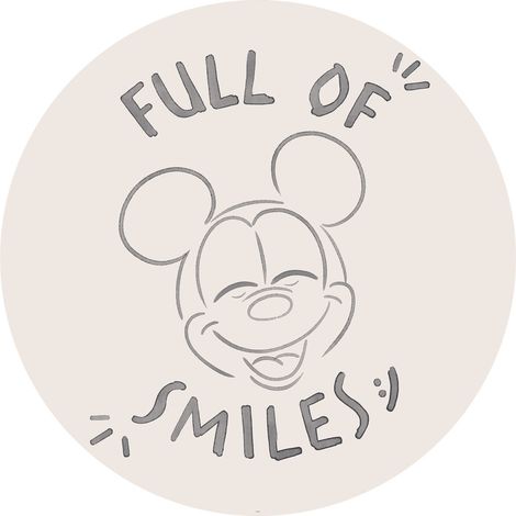 Papier peint rond auto-adhésif - Mickey Mouse Joke - Diamètre 125 cm