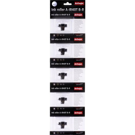 Activejet A-IR40T color roller set (replacement for Epson IR40T Supreme black, red, 5 pcs) (1/2)