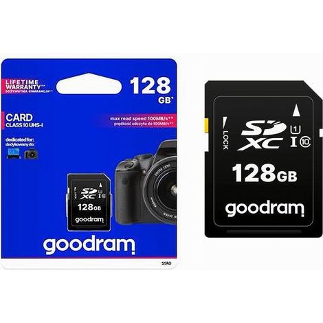 TRADE SHOP - Scheda Di Memoria Sd Card 128 Gb Sdxc Per Videocamere Classe 10 Uhs-i S1a0-128gb - (1/4)