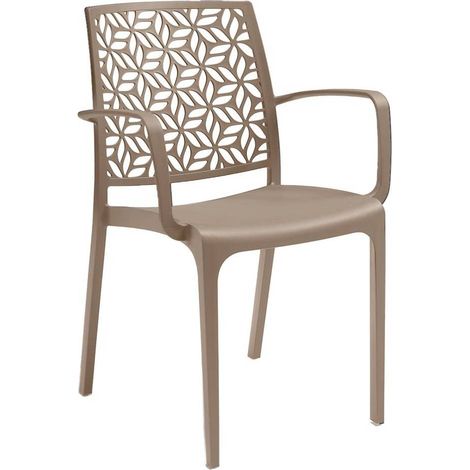 SEDIA IN POLIPROPILENE 'NINFA ARMCHAIR' taupe