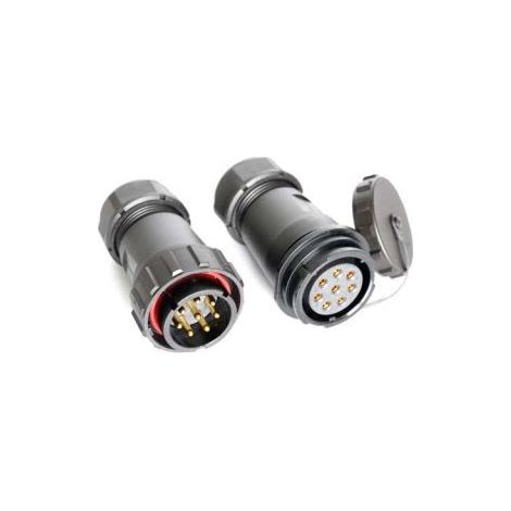 Connecteur circulaire RS PRO, Standard 8 contacts, Montage sur câble, raccordement A visser ( Prix pour 1 paire )